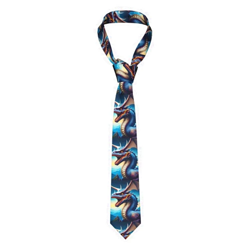 MYGANN Roaring Dragon Men'S Suit Tie For Daily Business Work Wedding Birthday Christmas Father'S Day Gift