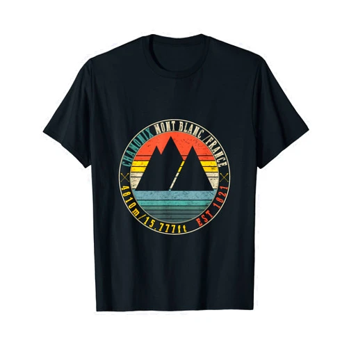 Skiing Tees by FutureMe Co. Chamonix Valley Mont Blanc France Skiing Snowboarding Ski T-Shirt