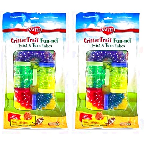 Kaytee CritterTrail Fun-nel Twist & Turn Small Animal Habitat Tubes (Pack of 2)