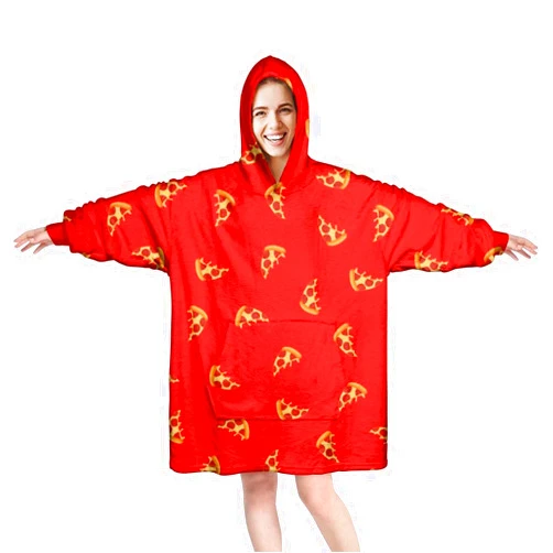 Generic Wearable Adult Blanket Hoodie-Blanket Hoodie with Pockets - Oversized Sweatshirt Hoodie - Hoodie Blankets for Women Men