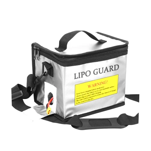 HobbyInn Lipo Battery Safe Bag Fireproof Storage Protecting Battery Charger Guarding in Case of an Accidental Fire Size 7.85 * 6.5 * 5.7inch