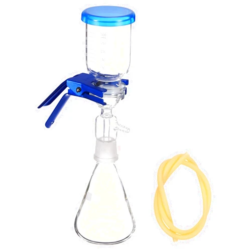 PATIKIL 1Set Vacuum Filtration, 500ml Filtering Vacuum Flask Laboratory Filtration Distillation Equipment Kit 300ml Borosilicate Glass Graduated Funnel Filtering Clamp Assembly Rubber Tube