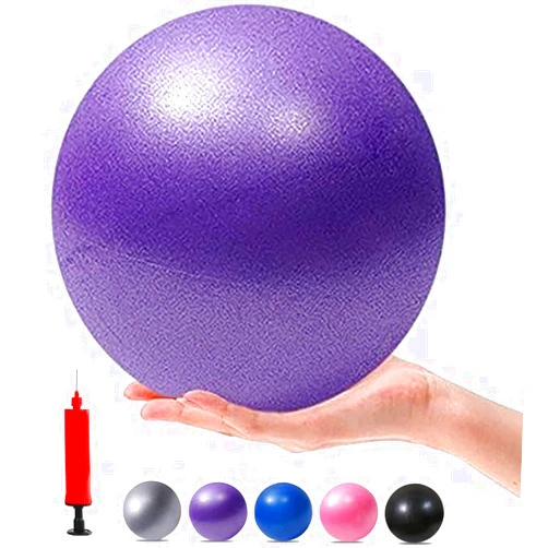 MOMPLUS Small Pilates Ball 6 Inch Exercise Ball for Yoga Classroom Core Ball Barre Ball for Physical Therapy Balance Stretching with Pump