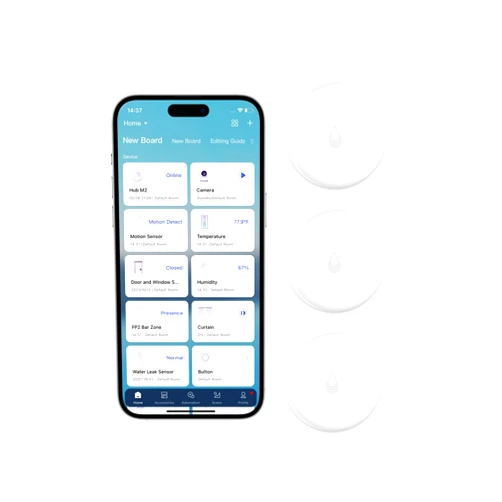 Aqara Water Leak Sensor, Requires AQARA HUB, Not Support Third Party Hubs, Wireless Water Leak Detector for Alarm System and Smart Home Automation, for Kitchen Bathroom Basement, Works with IFTTT