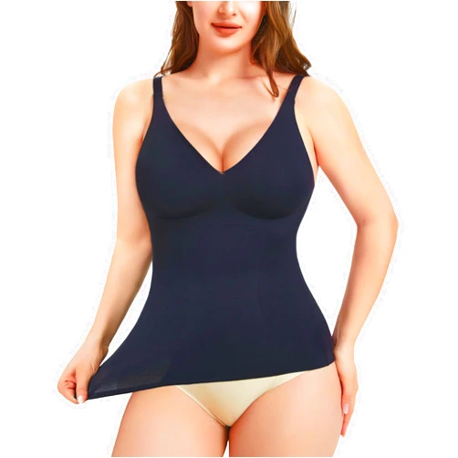 LODAY Compression Tank Tops for Women Tummy Control Shapewear Seamless Body Shaper Workout V-Neck Camisole Cami Tops