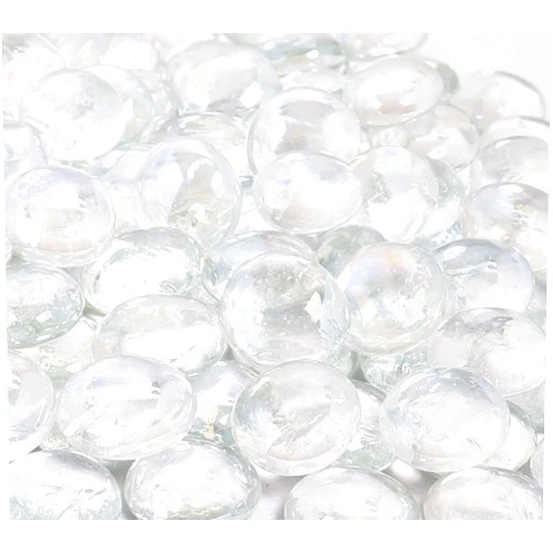 KIBOW 10-Pound Pack Fire Glass Beads for Gas Fire Pit, 3/4 Inch-Clear Color