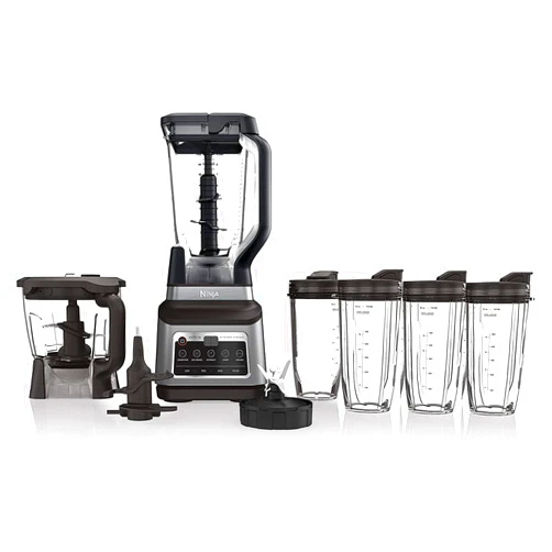 Ninja BN801 Professional Kitchen System, 1400 WP, 5 Functions with Auto IQ, 72-oz. Pitcher, 64-oz. Processor Bowl, (4) 24-oz. To-Go Cups