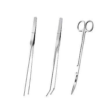 KnR Harmony KR Harmony Aquascape Tools 3 in 1 Aquarium Scissors Tweezers Stainless Steel Anti Rust Aquatic Plant Tools for Fish Tank Clean
