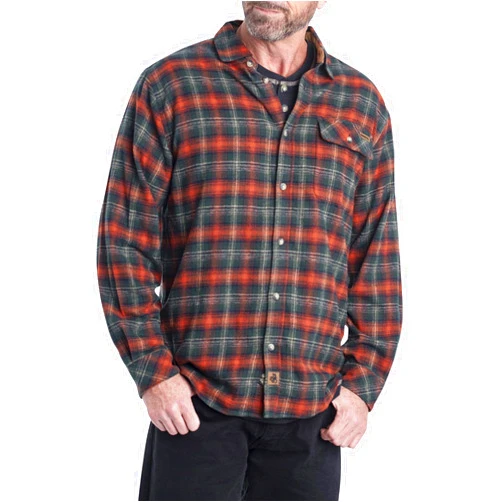 Legendary Whitetails Men's Buck Camp Flannel, Long Sleeve Plaid Button Down Casual Shirt, Corduroy Cuffs