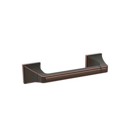 Amerock BH36021ORB | Oil Rubbed Bronze Pivoting Double Post Toilet Paper Holder | 8-13/16 in. (224 mm) Toilet Tissue Holder | Mulholland | Bath Tissue Holder | Bathroom Hardware | Bath Accessories