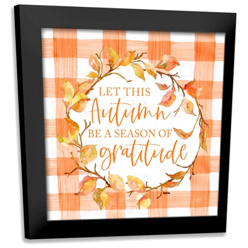 ArtDirect - Lux + Me Designs 20x20 Black Modern Framed Art Print Titled: Season of Gratitude