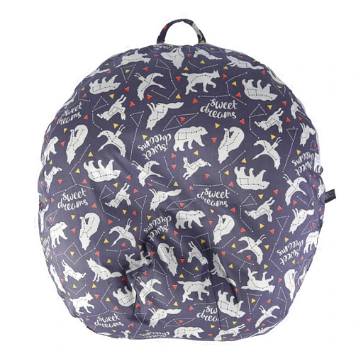 IBraFashion Newborn Lounger Cover - 100% Cotton for Boppy Original Lounger - Hypoallergenic & Machine Washable Replacement Cover Neutral Zodiac Astronomy Pattern(Grey, Sweet Dreams)
