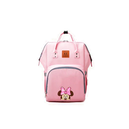 OMGA Mummy Mickey Mouse Diaper Bag Oxford Stylish Nappy Bags With Multi-Function for Baby (pink)