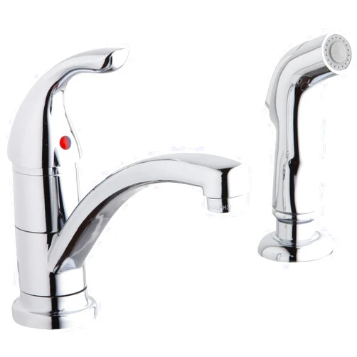 Elkay Everyday LK1501CR Two Hole Deck Mount Kitchen Faucet with Lever Handle and Side Spray, Chrome