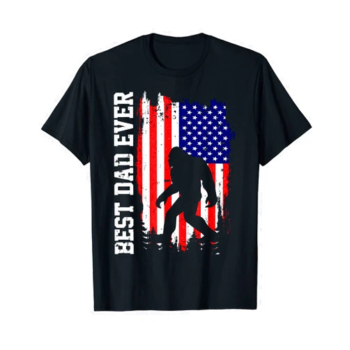 Funny Guyz Best Dad Ever Funny Bigfoot Big Foot Sasquatch Father's Day T-Shirt