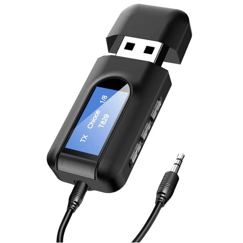 Leguwu Bluetooth Transmitter Receiver for TV 2-in-1 Bluetooth USB Transmitter for TV Mini Wireless Audio Adapter 3.5mm Audio Bluetooth Adapter for TV/PC/Car/Speaker/Home Stereo/Airplane,Gym-Plug and Play