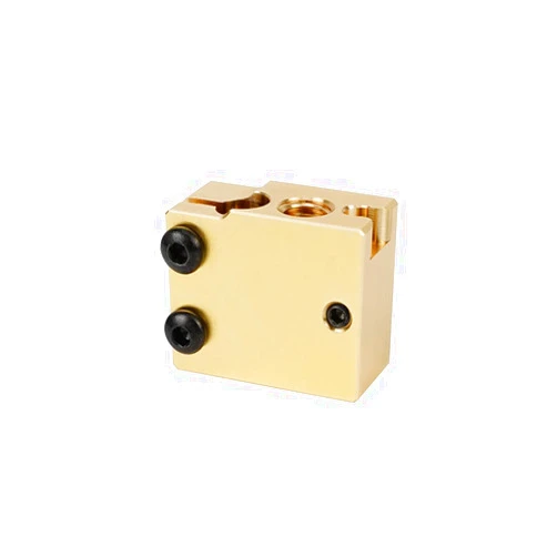 ACMYCH 3D Printer Volcano Heater Block Compatible with E3D V6 3D Printer Hotend/ PT100 with High Temperature Resistant Up to 400℃(Brass)