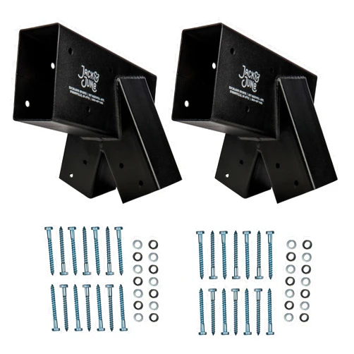 Jack and June Jack & June Heavy-Duty DIY Wooden Swing Set Kits - Metal Bracket and Hardware for Safe, Easy Playset Installation