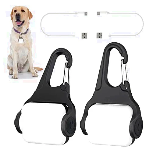 BLBS 50LM Rechargeable Dog Collar Light 3 Modes, IP65 Waterproof, Night Walking, Running, Camping, Climbing, Bike, 2 Pack
