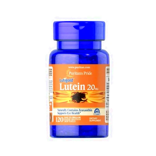 Puritan's Pride Lutein 20 mg with Zeaxanthin Softgels, Supports Eye Health, 120 Count