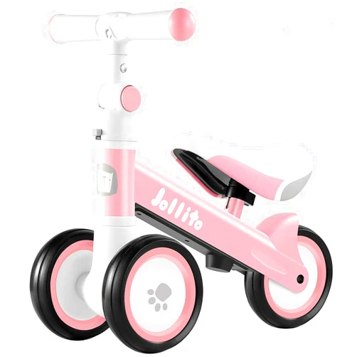 JOLLITO Baby Balance Bike, Adjustable Toddler Baby Bicycle 12-24 Months with 3 Silent Wheels, No Pedal Toddlers Walker Bike Riding Toy for 1 Year Old Boys Girls, Best Birthday Gift