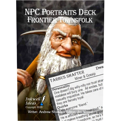 Inkwell Ideas NPC Portraits Deck Frontier Townsfolk