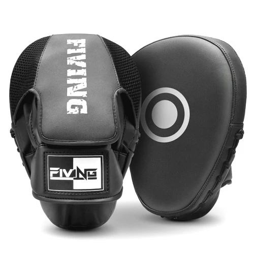 KUANG QUAN Boxing Pads for Men, Women, & Kids, Leather Focus Mitts for Martial Arts, Boxing Training, Curved Punch Mitts for Karate, Kickboxing,Muay Thai, Taekwondo