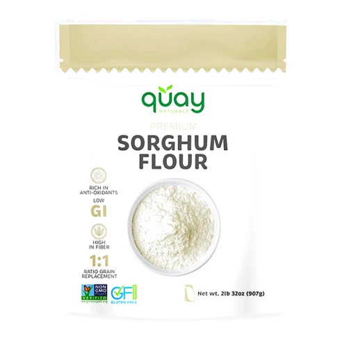 Quay Naturals Sorghum Flour | Jowar Flour, 2lb - Gluten Free Flour - All Purpose & Wheat Flour Substitute & Alternative - Whole Grain Flour for Baking & Cooking - Non GMO