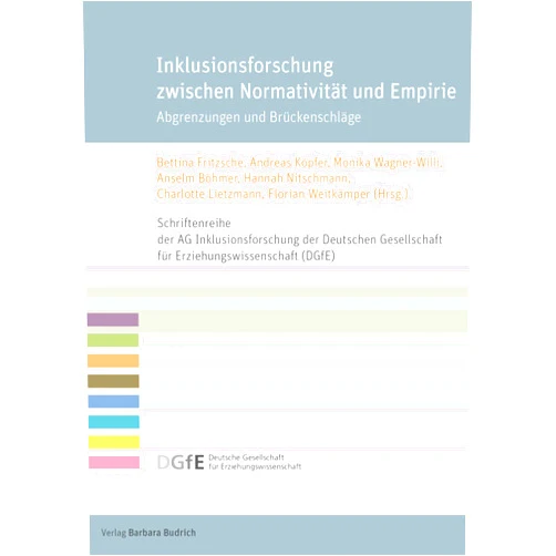 German Edition by Bettina Fritzsche (Editor), Andreas Köpfer (Editor), Monika Wagner-Willi (Editor), Anselm Böhmer (Editor), Hannah Nitschmann (Editor), Charlotte Lietzmann (Editor), Florian Weitkämper (Editor) & 3 more Format: Kindle Edition Inklusionsforschung zwischen Normativität und Empirie: Abgrenzungen und Brückenschläge (Schriftenreihe der AG Inklusionsforschung der Deutschen Gesellschaft ... (DGfE)) (German Edition)