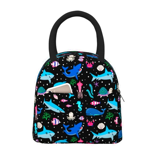 RUVNSR AOLDHYY RUVNSR Ocean Shark Lunch Box Dolphin Reusable Cooler Lunch Bags Cute Sea Turtle Ultrasonic Cleaner Portable Low Noise Ultrasonic Machine