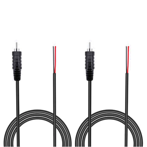 Pixelman(18AWG 3.3ft Heavy Gauge Speaker Wire RCA Adapter Plug to Bare Wire,RCA Connector Speaker Audio Cable for TV Amplifier Receiver,Speakers Stereo Wire Cord to RCA Adapter Male-2 Pcs
