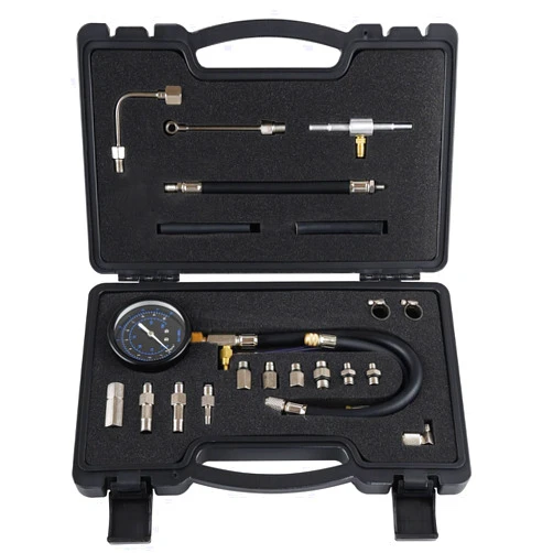 Lichamp Fuel Pressure Gauge Kit, Fuel Pump Pressure Test Kit with Pressure Tester Adapter and Hose, NB1BK