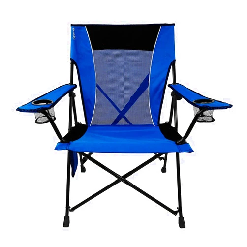 Kijaro Dual Lock Folding Camp Chairs - Versatile for Sports, Outdoors & Lawns - Locks Positions - Maldives Blue