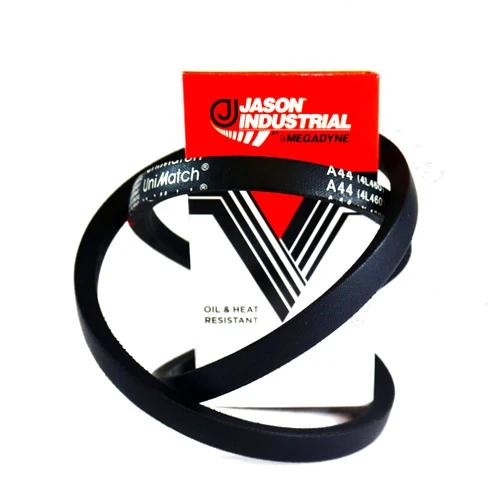 Jason Industrial Megadyne - Jason Industrial V Belt - A44-4L460 – (Pack of 1) – Wrapped V-Belt - 46 Inch Length - 1/2 Inch Top Width - 11/32 Inch Thick