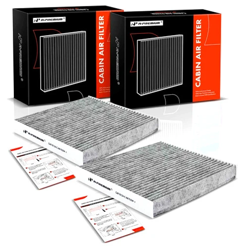 A-Premium 2-PC Cabin Air Filter with Activated Carbon Compatible with Acura, Honda Vehicles - Accord, Civic, CR-V, Odyssey, Passport, Pilot, Ridgeline, ILX, MDX, RDX, RL, TL, TLX, ZDX