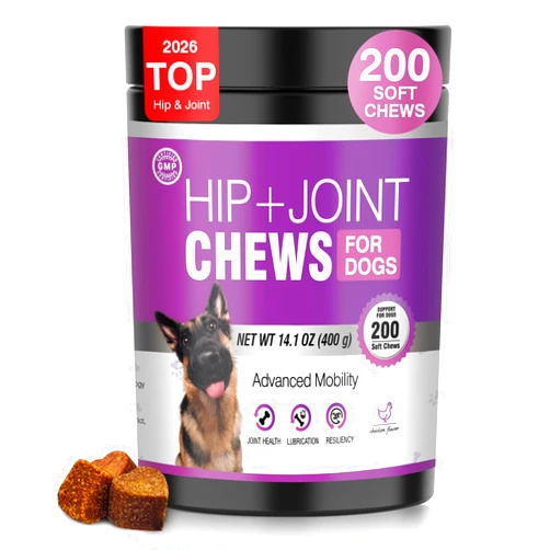TTLXRL Glucosamine for Dogs 200pcs Joint Support Supplement Dog Hip and Joint Chondroitin Chews Treats with MSM Dog Joint Pain Relief Mobility Supplements Chicken Flavor Fit All Large Small Medium Breed