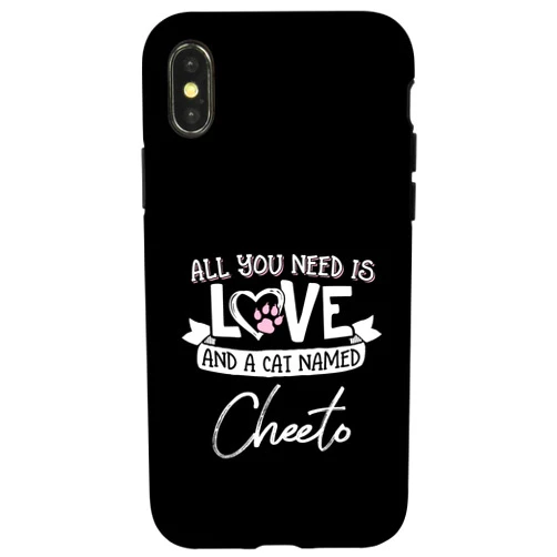 Cat Named Cheeto iPhone X/XS Cute Cat Named Cheeto for Women and Girls Phone Case