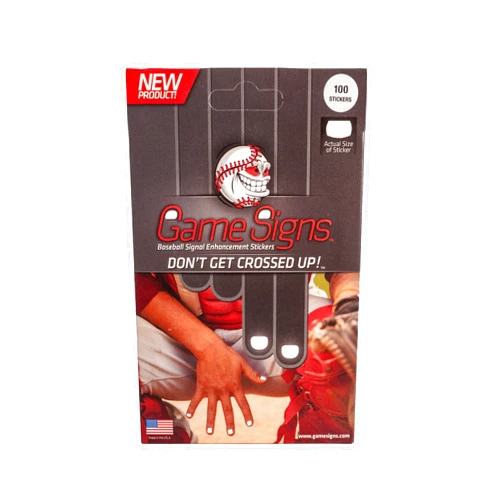 Mpowered Baseball Game Signs Catcher's Enhanced Signal Delivery Stickers (Pack of 100)