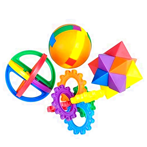 Rhode Island Novelty 2.5 Inch Assorted Plastic Puzzle Balls One Dozen