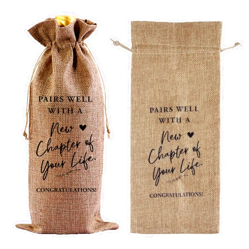 Weigongr New Job Gifts for Women Men, Going Moving Away Gift for Friends New Beginning New Business Owner Gifts Pairs Well With a New Chapter of Your Life Wine Bag New Job Gifts For Coworker Boss
