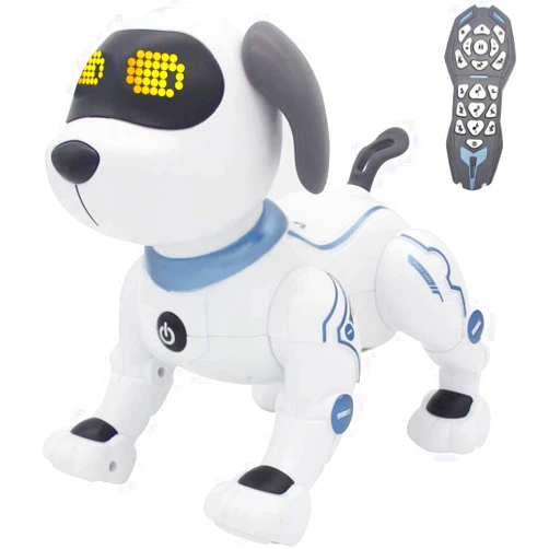 HAMSWAN Remote Control Robot Dog, Robot Toys for Kids, RC Robotic Stunt Puppy Voice Control Toys, Remote Dancing Programmable Robot Dog Smart RC Robot with Sound Interactive Gift for 6+ Ages Boys and Girls