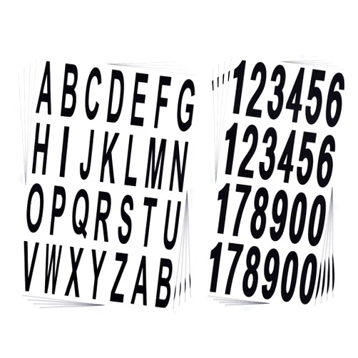Outus 10 Sheets Mailbox Numbers and Letters Stickers for Outside Stick on Black Vinyl Alphabet Number Decals Sticky for Home Business Apartment Address Window Door Car Truck (3 x 1 Inch, 3 x 1.2 Inch)