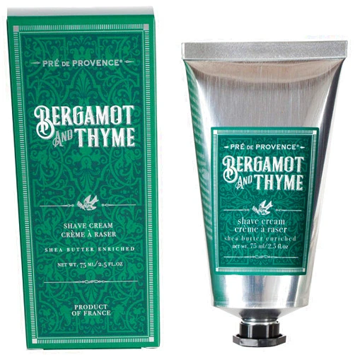 Pre de Provence Bergamot & Thyme Men's Fragrance Collection, Shave Cream, 75 ML