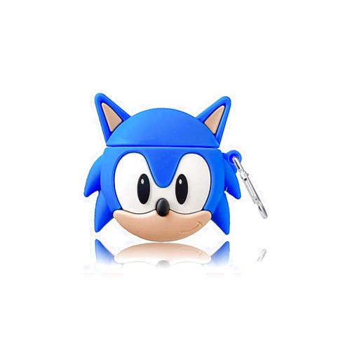 ZHAWK Blue Sonic Silicone AirPods 1&2 Case Cover | Compatible with AirPods Gen 1&2 Only | Comes with a Unique Keychain | Wireless Charging Case | Best Gifts for Your Loved Ones
