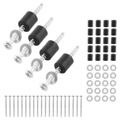 Jersvimc 24 Set(72Pcs) Pegboard Mounting Hardware Kit, Peg Boards Accessories - Include Screws Spacers and Washers for 1/4 & 1/8 Inch Pegboard
