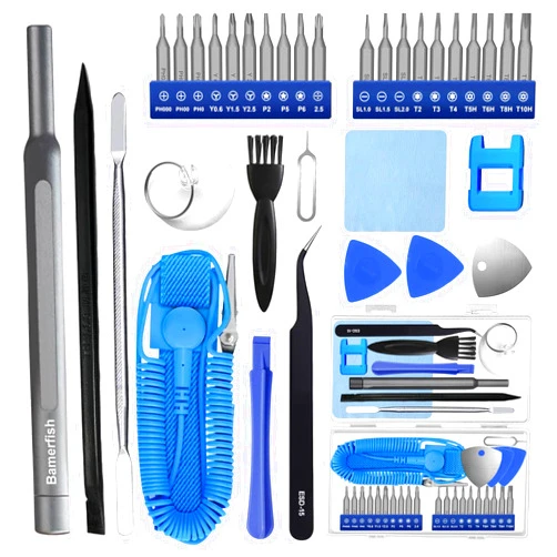 Bamerfish 34Pcs Precision Screwdriver Set Repair Tool Cleaning kit for iPhone 5 6 6S 7 8 X XS XR SE 11 12 13 mini 14 15 Plus Pro Max,ipad,MacBook,Laptop,Switch,Camera,Game Console,Watch, Mobile cell phones,etc