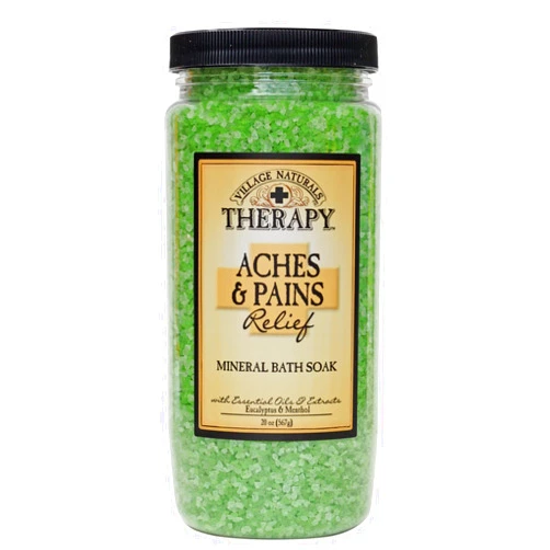 Village Naturals Therapy Aches & Pains Mineral Bath Soak 20 oz