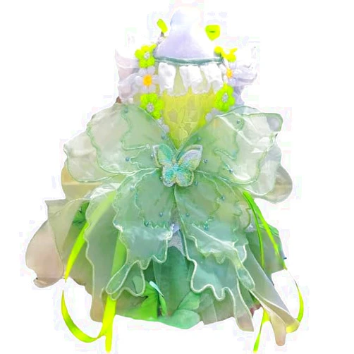AZA Dog Princess Dresses for Small Dogs Lolita Clothes Butterfly Costume Pet Girl Cute Coat Outfits Summer Costumes Puppy Handmade Skirt Cat Spring (XS,Spring Girl)