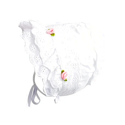 BBPIG Royal Lace Flower Baby Girls Toddlers Eyelet Lace Breathable Cotton Bonnet Sun Hat
