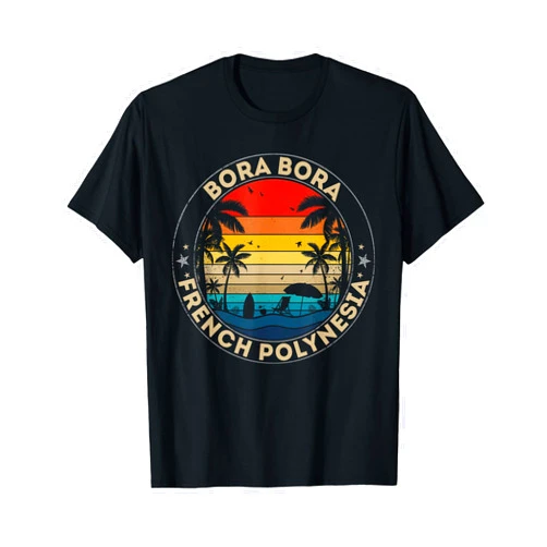 Bora Bora Vintage Colorful RTees Bora Bora Souvenir - French Polynesia Reminder T-Shirt